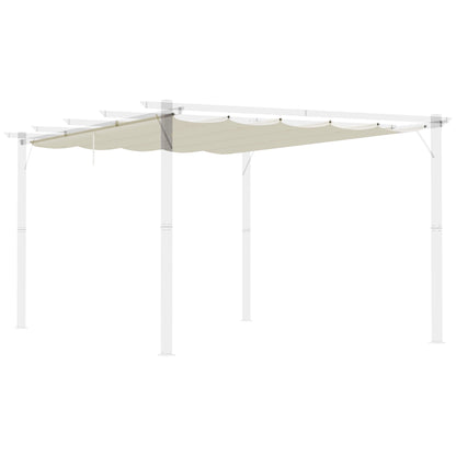 Outsunny Cubierta Para Pérgola Retráctil 3,5x2,6 M Para Marco De 4x3 M Crema_0