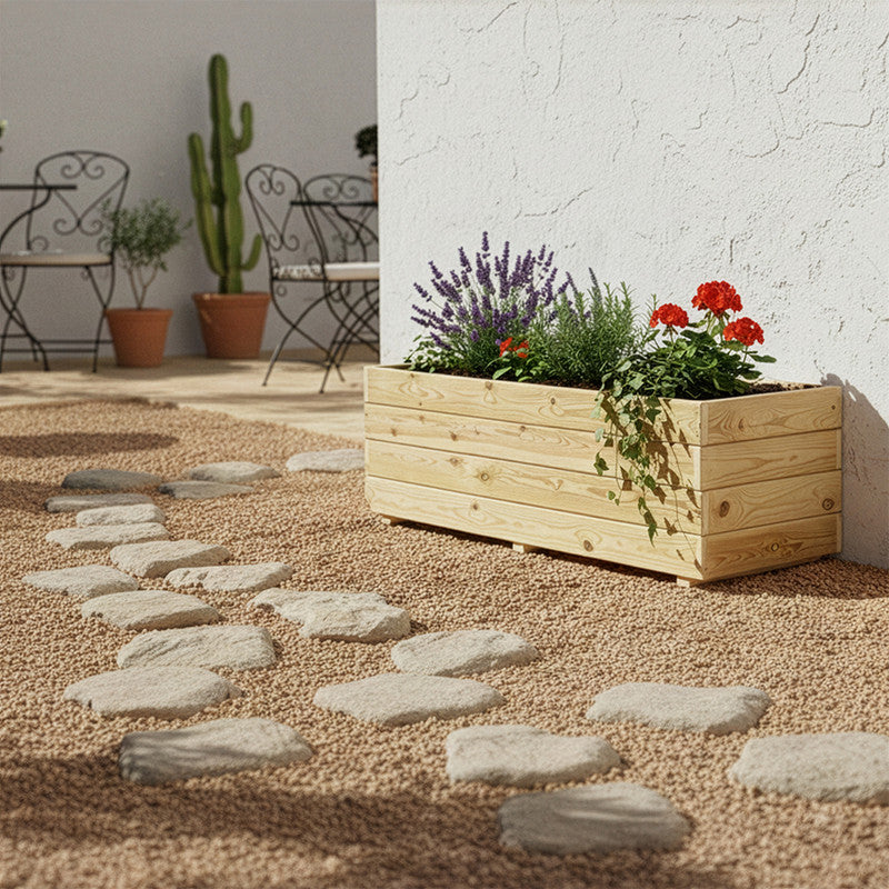 Jardinera De Madera Para Exterior Ghio Kd Hortalia 120x40x40 Cm_1