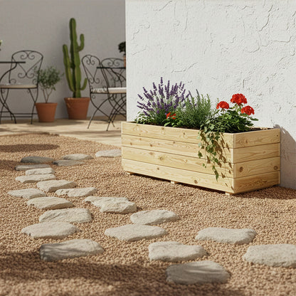 Jardinera De Madera Para Exterior Ghio Kd Hortalia 120x40x40 Cm_1