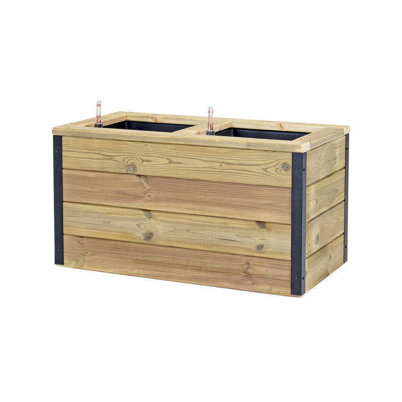 Jardinera Con Autorriego De Madera Nidum Interior Y Exterior Hortalia 75x40x40 Cm_2