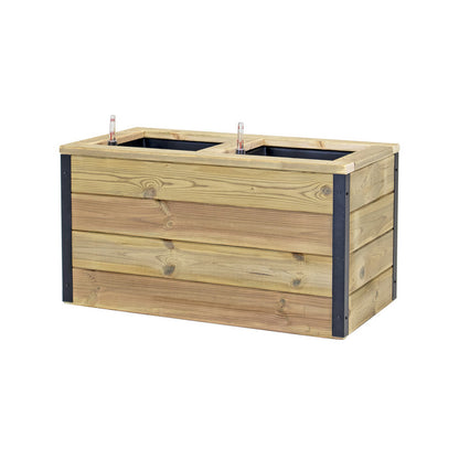 Jardinera Con Autorriego De Madera Nidum Interior Y Exterior Hortalia 75x40x40 Cm_2