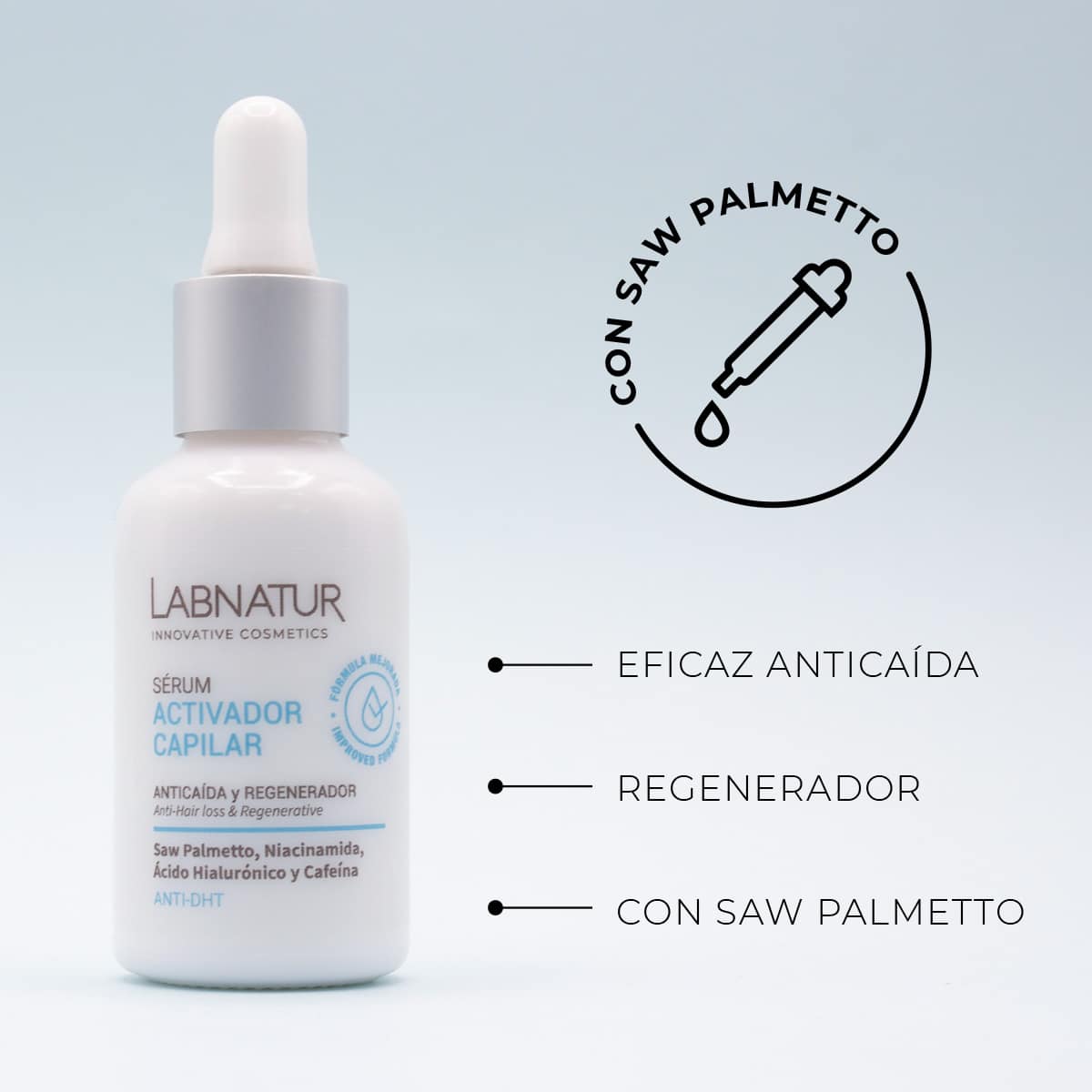 Sérum Activador Capilar Anticaída Labnatur 30 ml | Saw Palmetto | Fortalece, Aporta Densidad y Volumen | Vegano_1