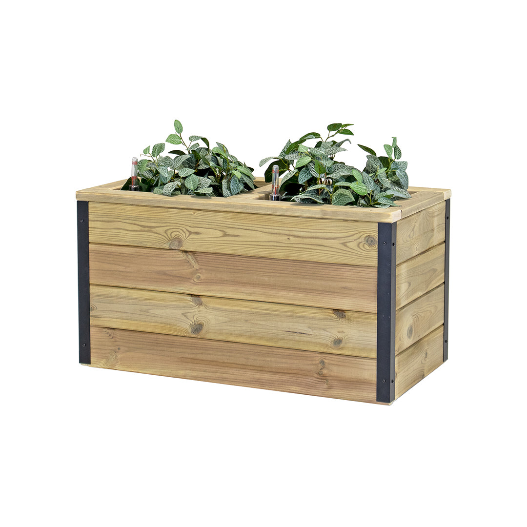 Jardinera Con Autorriego De Madera Nidum Interior Y Exterior Hortalia 75x40x40 Cm_0