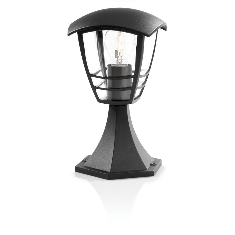 Aplique Exterior Sobremuro1x60w Negro Mod. Creek Philips_1