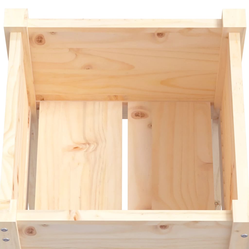 Jardinera De Madera Maciza De Pino 50x50x70 Cm_4