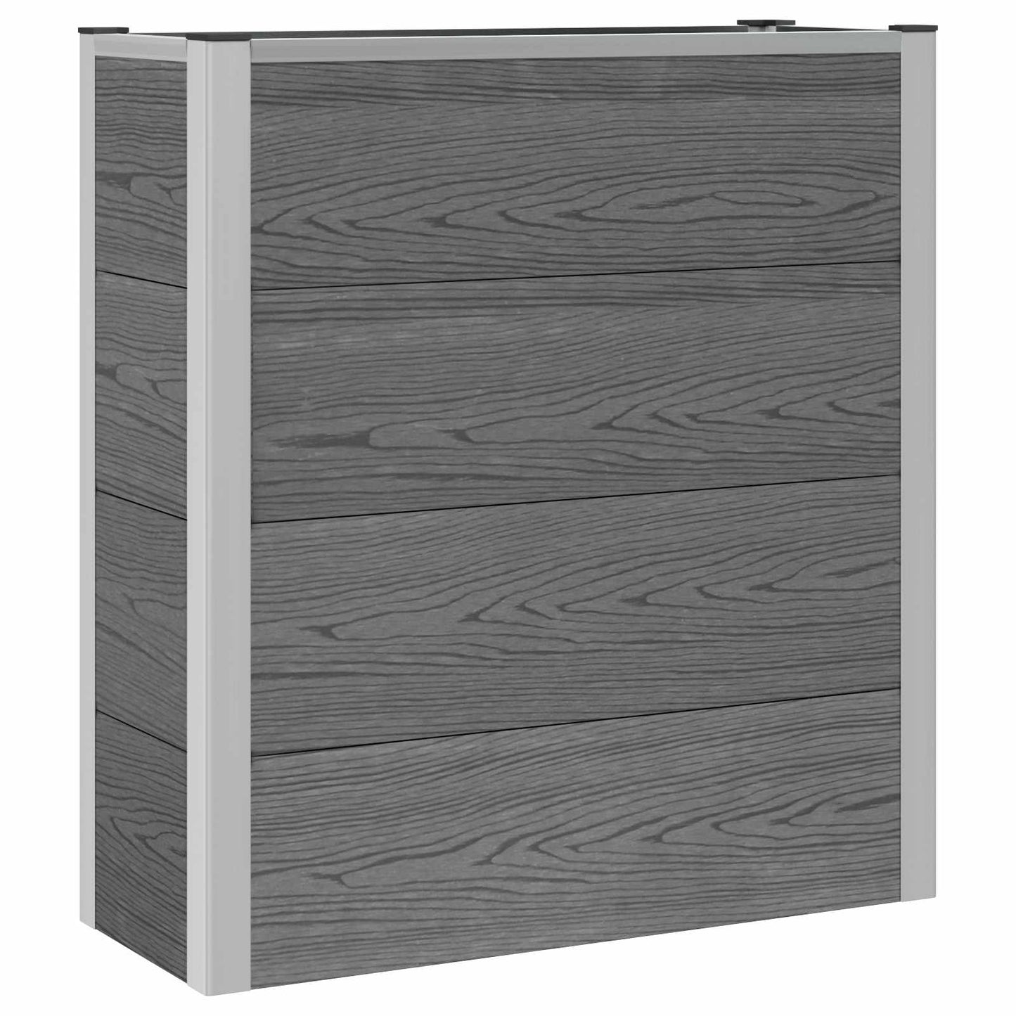 Arriate Elevado Gris 75 X 30 X 82 Cm Wpc Y Aluminio_0