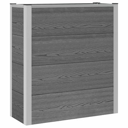 Arriate Elevado Gris 75 X 30 X 82 Cm Wpc Y Aluminio_0