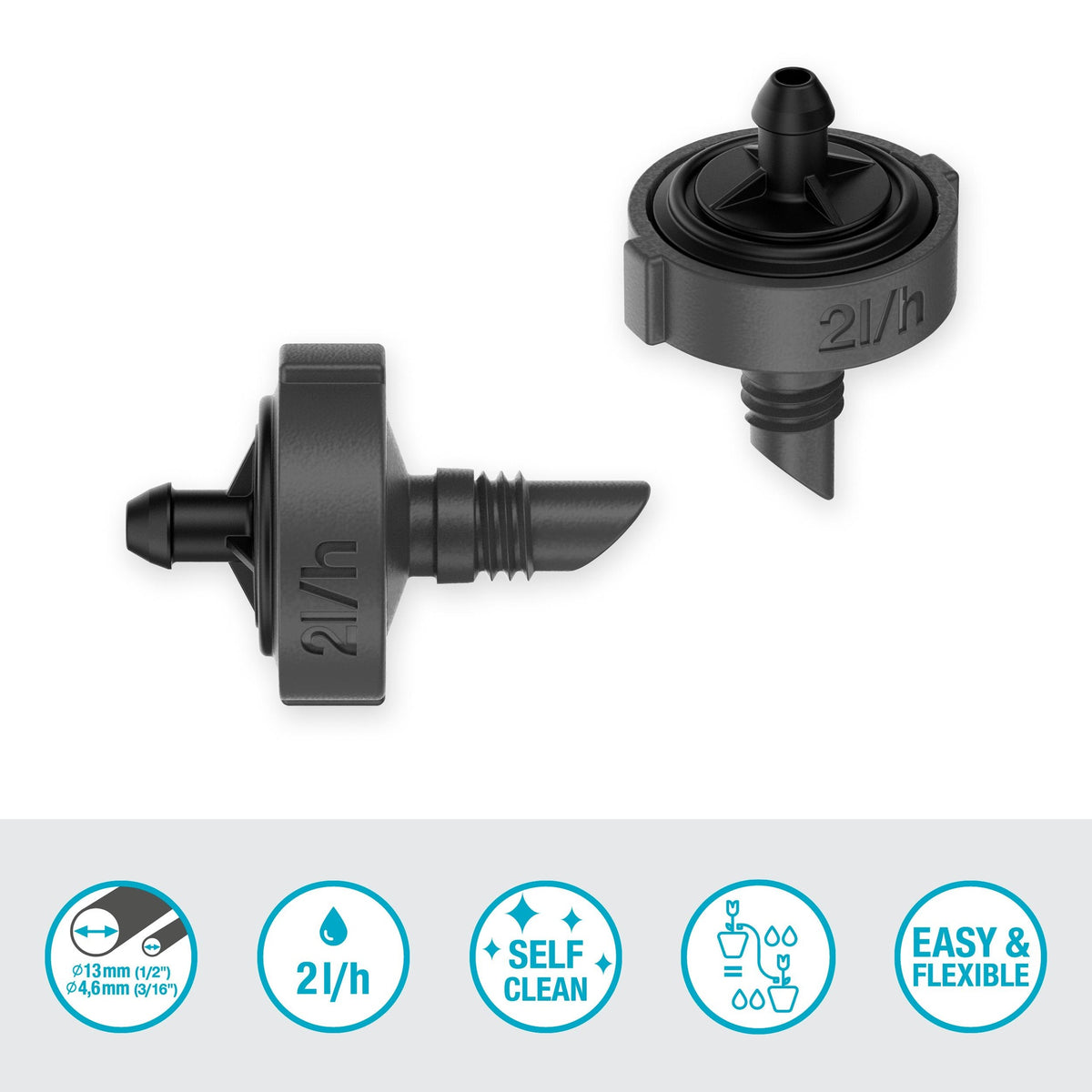 Gotero 2 l/h autocompensante x15 Microdripsystem Gardena