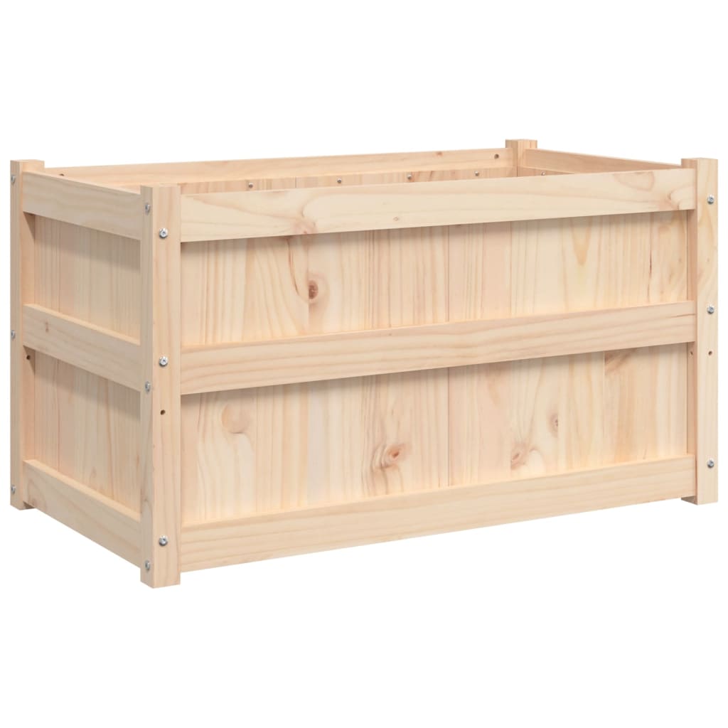 Jardinera De Madera Maciza De Pino 90x50x50 Cm_0