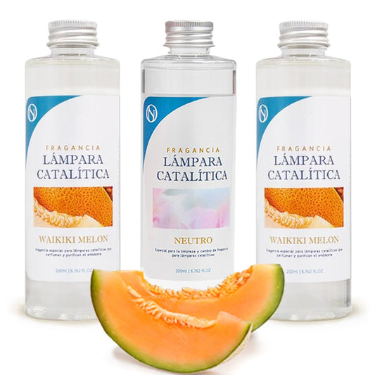 Pack 3x Fragancias Lámpara Catalítica 200ml: 2 Aroma Waikiki Melon + Limpiador Neutro. Disfruta Tu Aroma Favorito_0