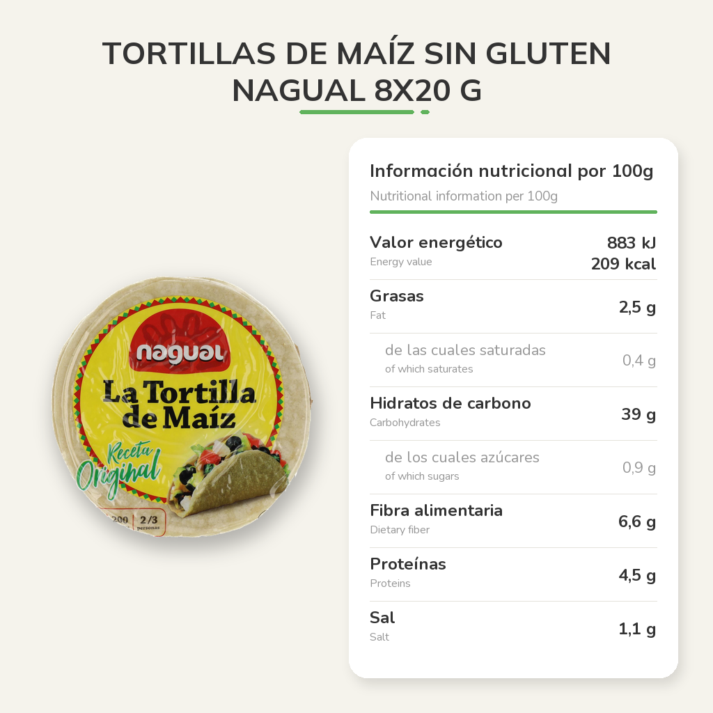 Información nutricional