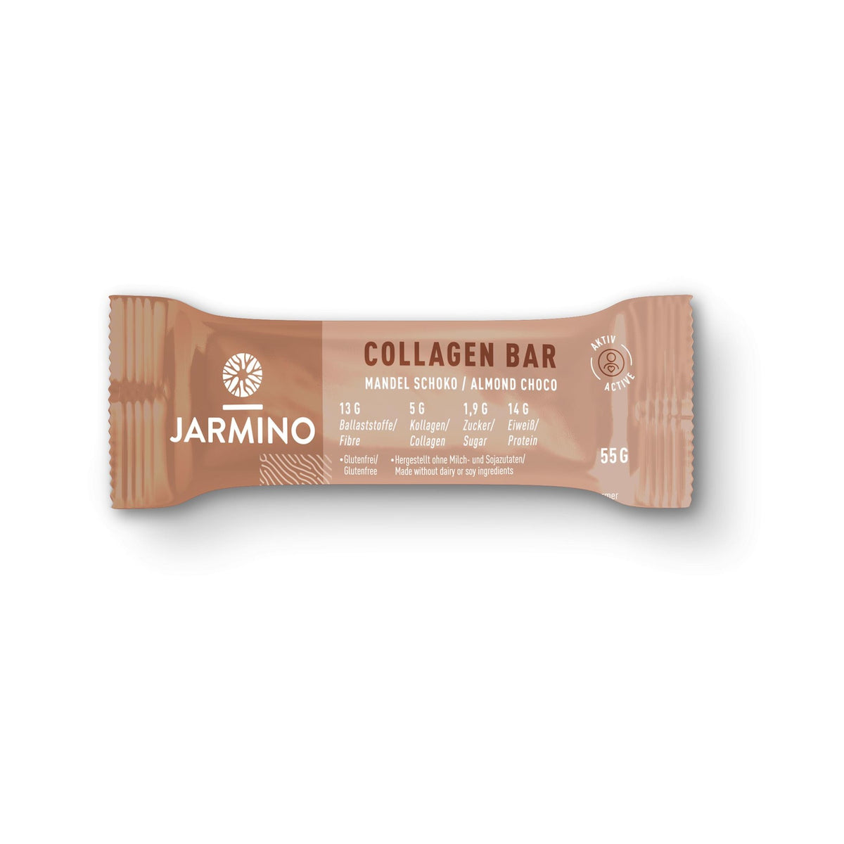 Barrita de Colágeno y Proteica BIO Almendra y Cacao Jarmino