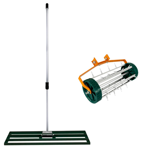 Nivelador De 100 Cm Y Aireador De Césped – Verde_0