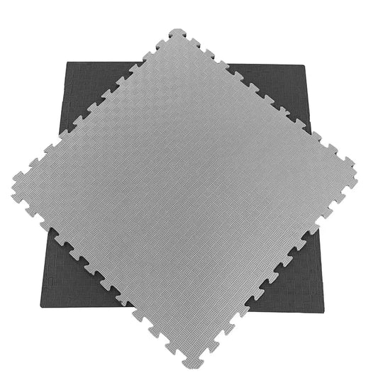 Tatami Puzzle Eva Para Suelo Infantil 1x1m X40mm Negro - Gris Pack Ahorro 4 Unidades_0