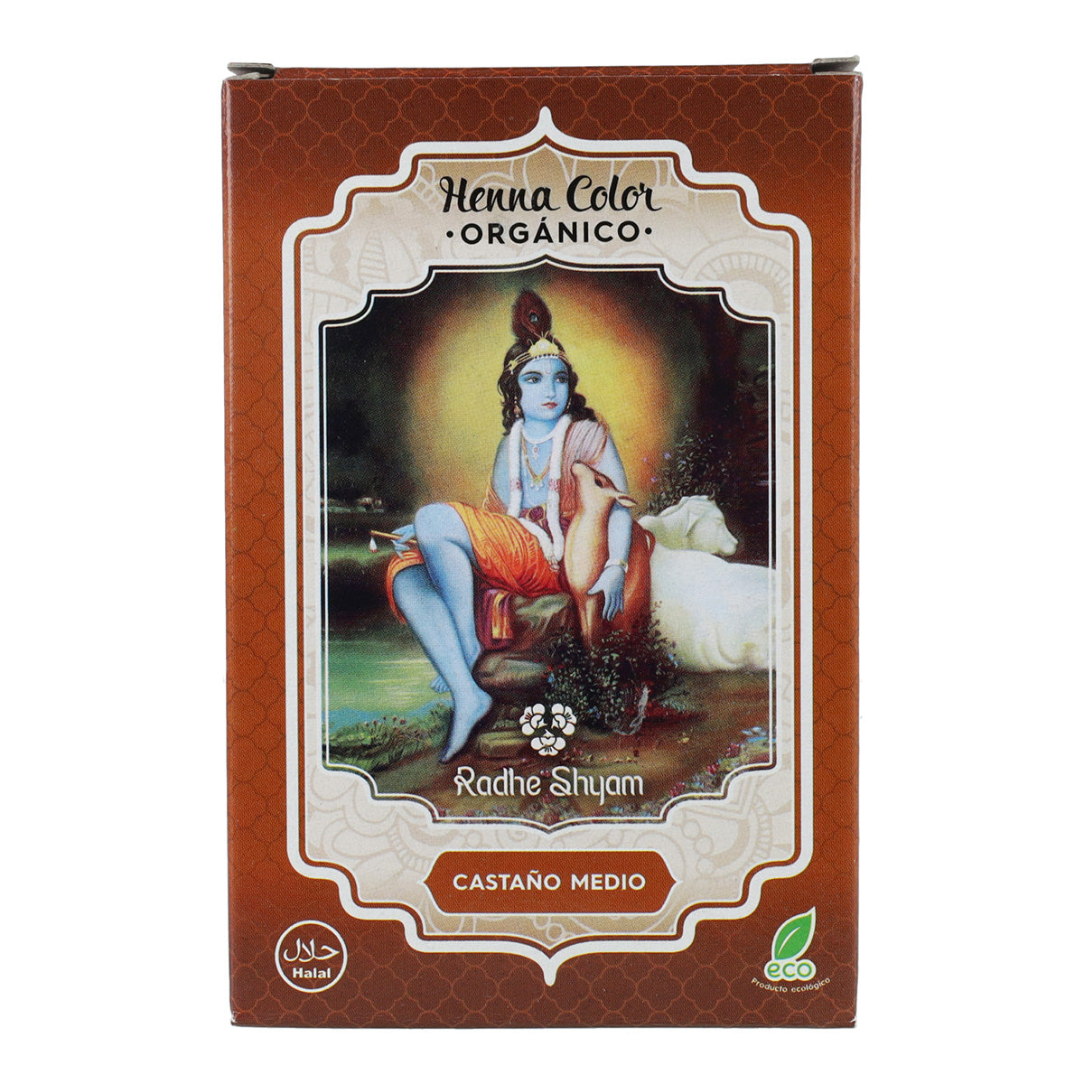 Tinte Henna Castañao medio en polvo Radhe Shyam 100 g