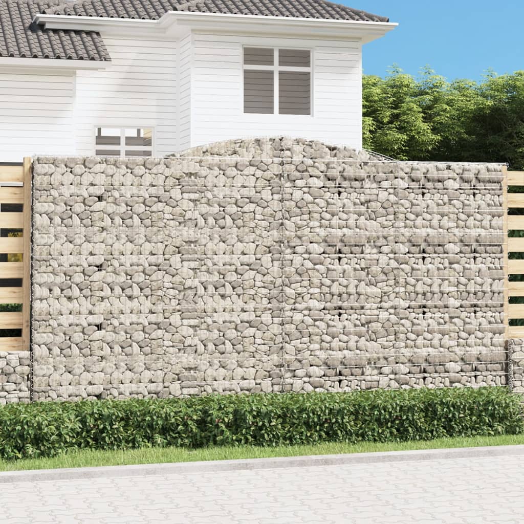 Cestas De Gaviones 3 Uds Forma De Arco Hierro 400x30x220/240 Cm_1
