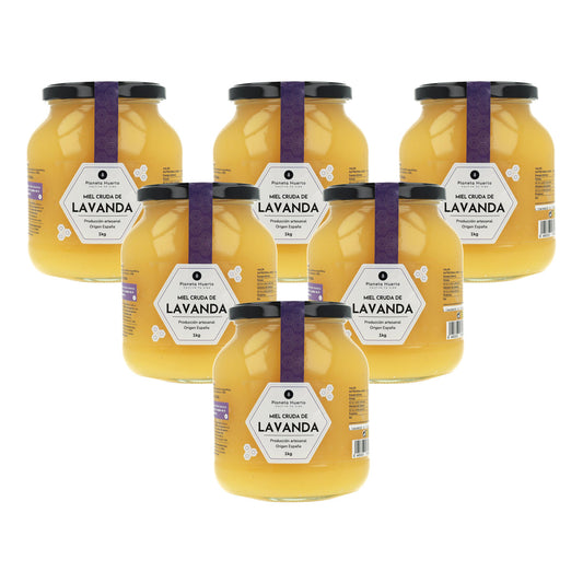 Pack 6x Miel Cruda de Lavanda Planeta Huerto 1 Kg