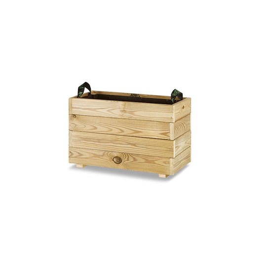 Jardinera Rectangular De Madera Tratada Para Exterior Ghio Hortalia 60x30x40 Cm_0
