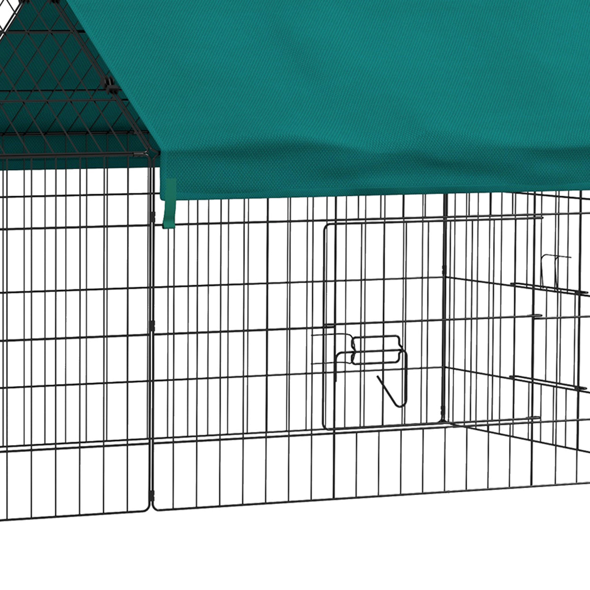 Jaula Animales Pequeños Pawhut Acero Verde 185x75x75 Cm_5