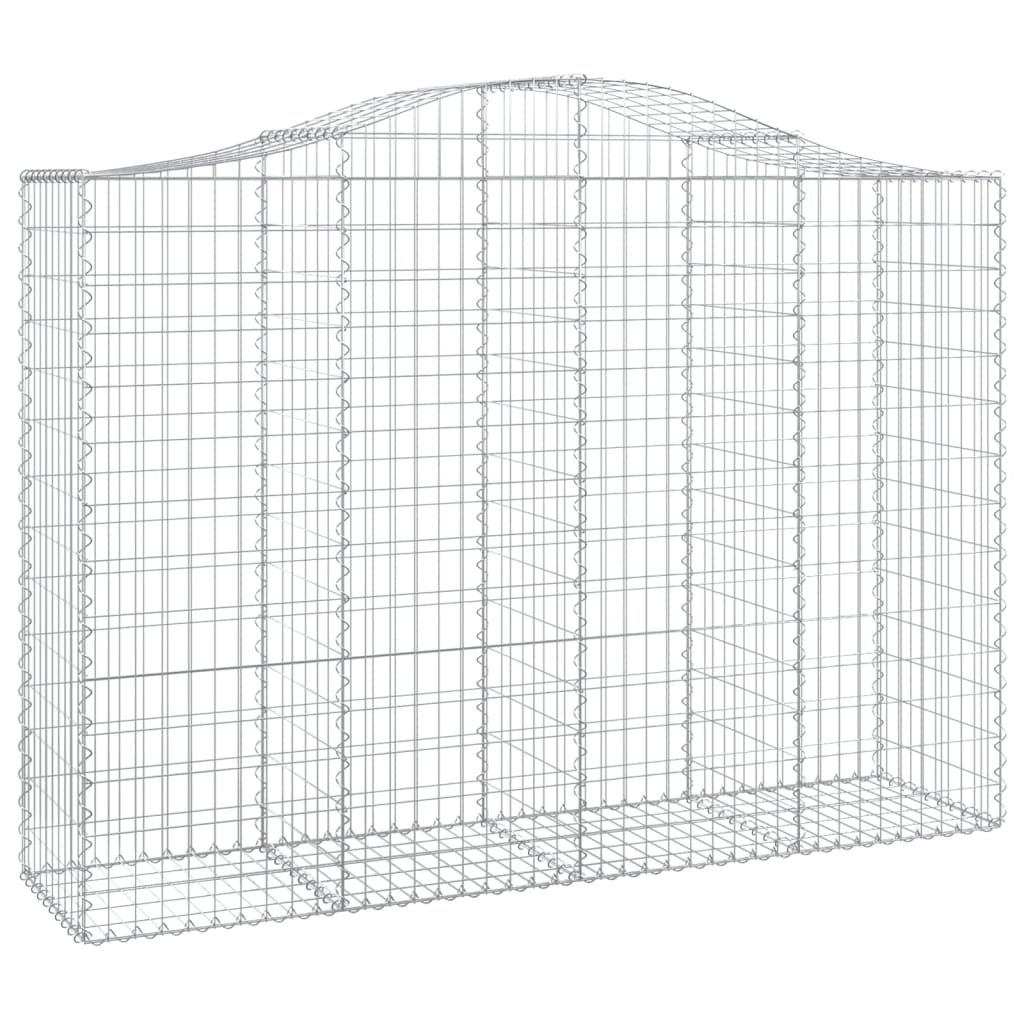 Cestas Gaviones 9 Uds Forma De Arco Hierro 200x50x140/160 Cm_2