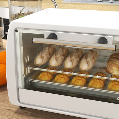 Homcom Horno Eléctrico Sobremesa 10 Litros 750w 36,5x26x22 Cm Blanco_3