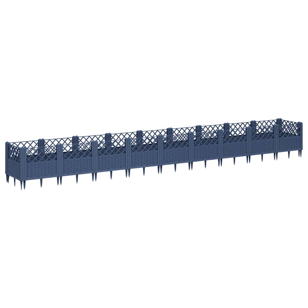 Jardinera Con Clavijas Pp Azul Gris 363,5x43,5x43,5 Cm_0