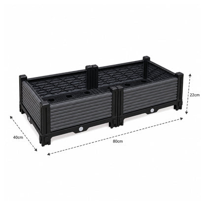 Jardinera Elevada 80x40x22cm Nyana Garden | Modular | Drenaje | Fácil Montaje_4