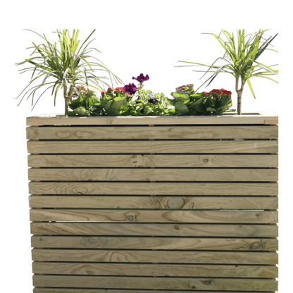 Jardinera Luxe Torre De Madera Tratada Vidahuerto 100x30x90 Cm._1