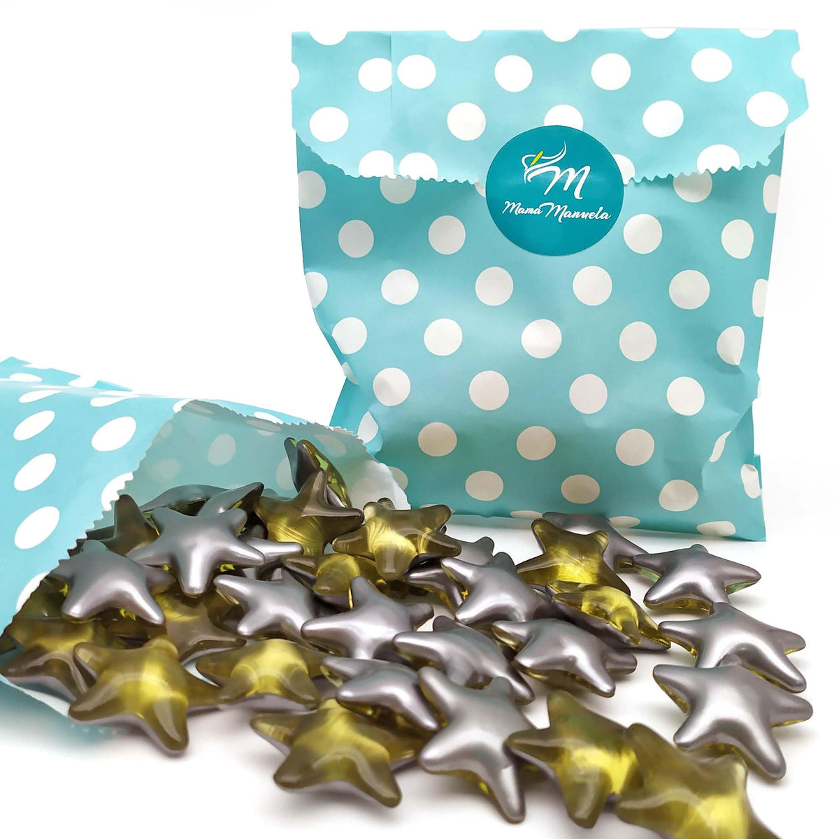80 Perlas De Baño En Forma De Estrella - Con Aceite De Soja - Hidrata, Suaviza Y Perfuma La Piel - Aroma Manzana_4
