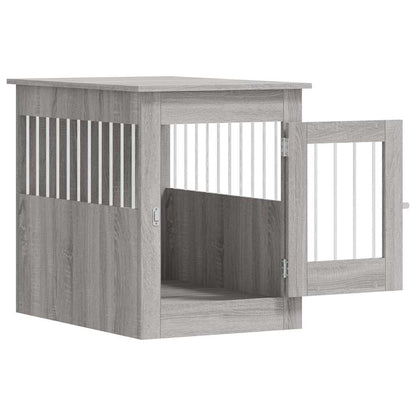 Jaula Para Perros Madera De Ingeniería Gris Sonoma 55x80x68 Cm_5