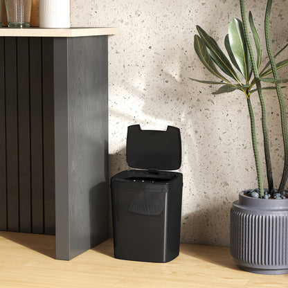 Balde De Lixo Automático Homcom Pp, Abs Preto 27.6x21.4x33.5 Cm_3