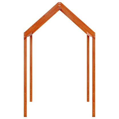 Techo De Cama Infantil Madera Maciza Marrón 207x80,5x151,5 Cm_4
