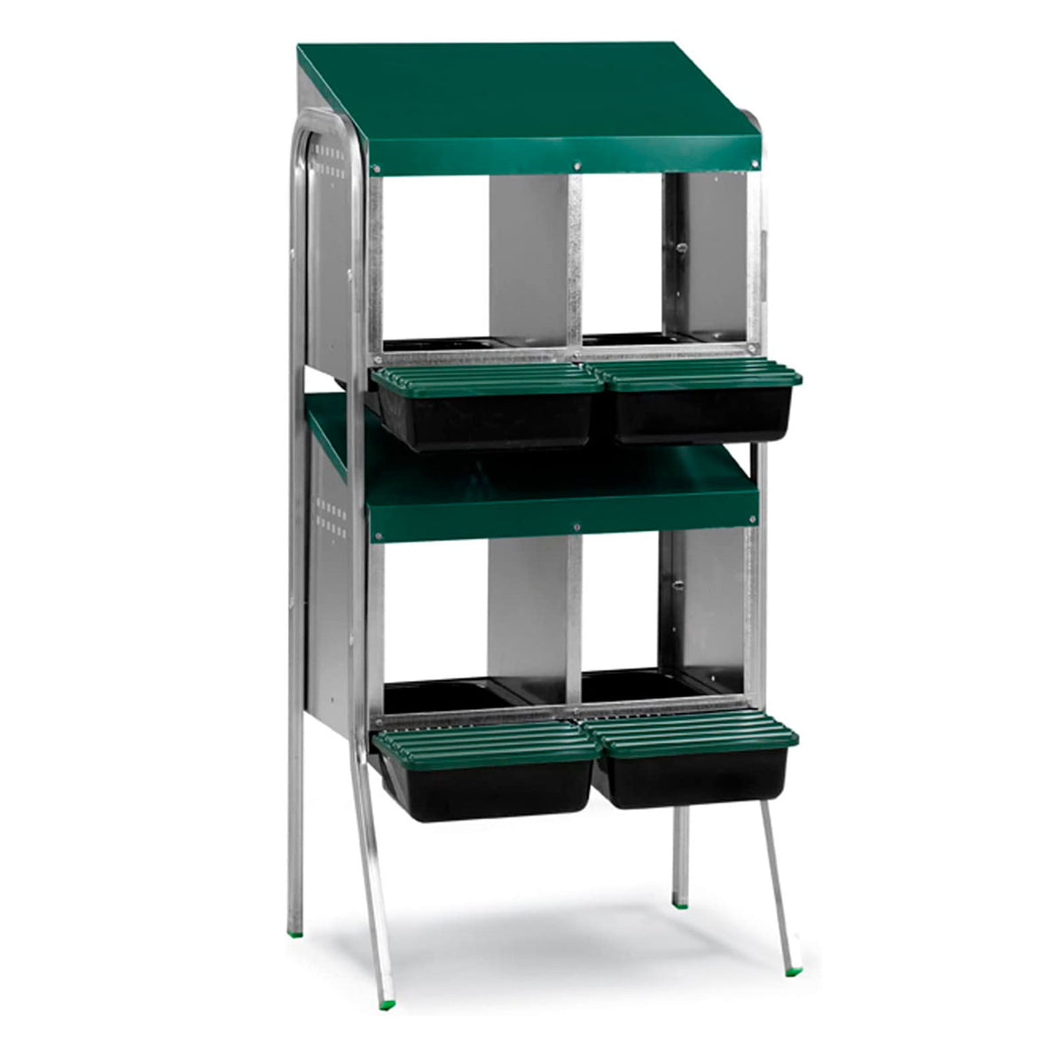 Ponederos Para Gallinas - Ponedero Huevos Eco 4 Huecos - Ponedero En Batería - Nido Para Gallinas Con Cajón Escamoteador_0