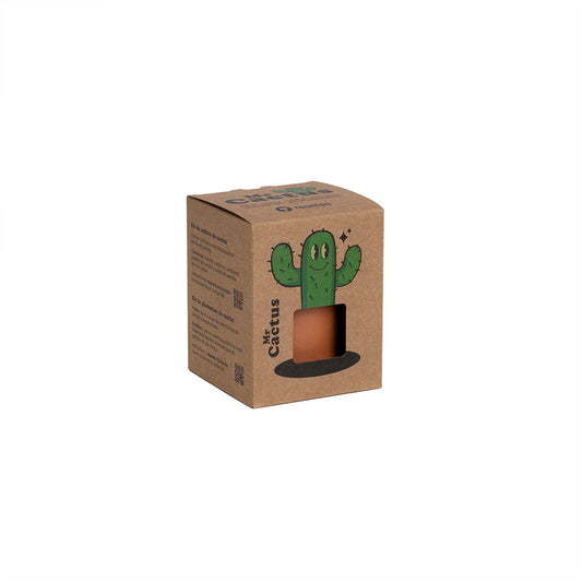 Mr. Cactus Kit de Cultivo de Cactus con Maceta de Barro Artesanal | Regalo Original - Resetea_0