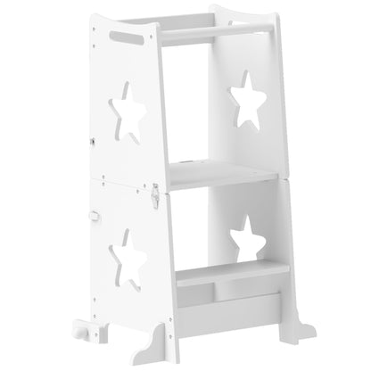 Aiyaplay Torre De Aprendizaje Convertible En Mesa Y Silla 60x44,5x86 Cm Blanco_0
