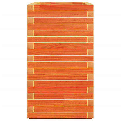 Jardinera Madera Maciza De Pino Marrón Cera 90x40x72 Cm_5