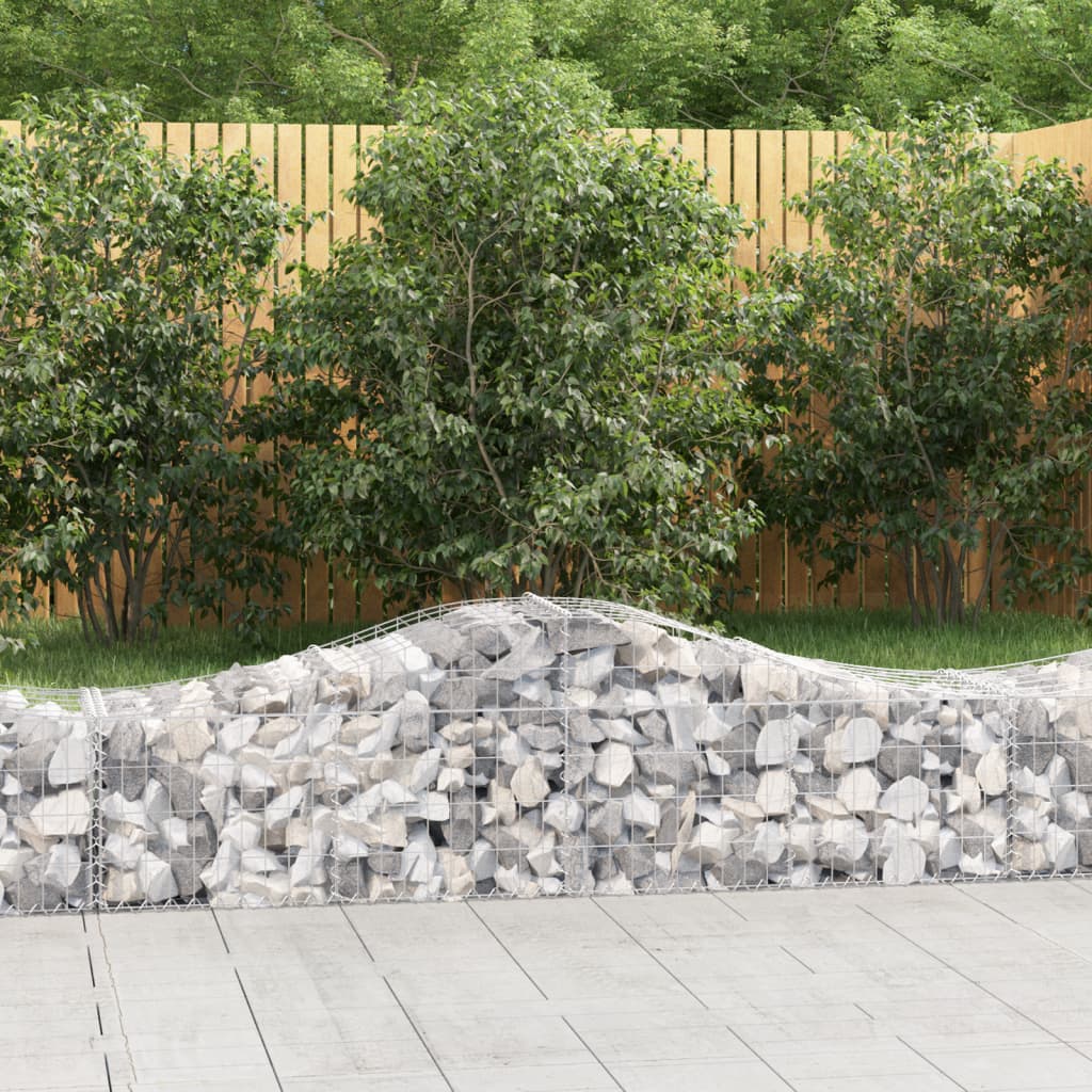Cestas De Gaviones 20 Uds Forma De Arco Hierro 200x50x40/60 Cm_1