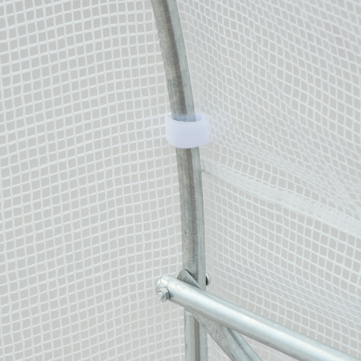 Outsunny Invernadero De Exterior 3,5x2x2 M Con 6 Ventanas De Malla Blanco_4