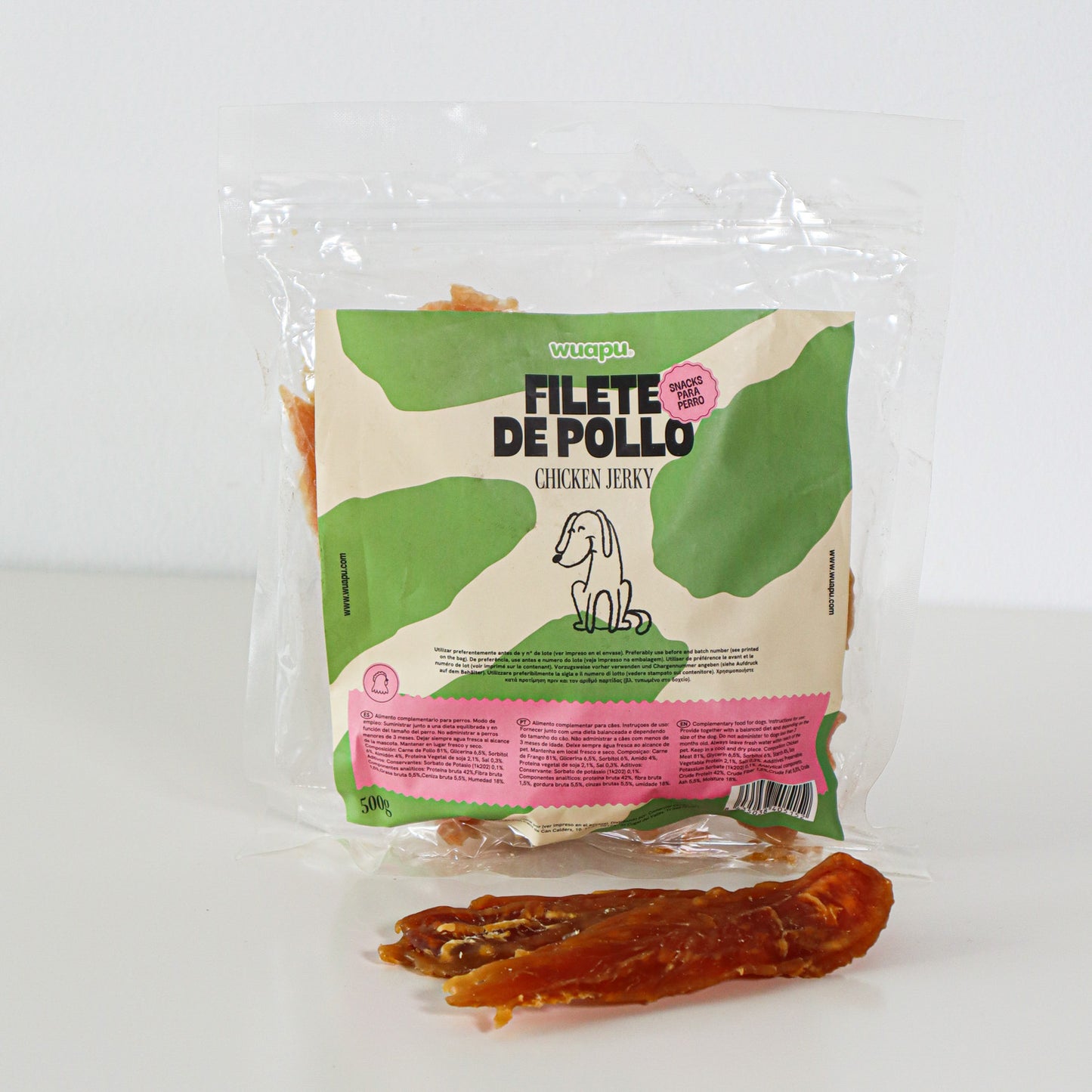 Snack Natural Para Perro Filete De Pollo Desecadas Wuapu 12x100gr_4