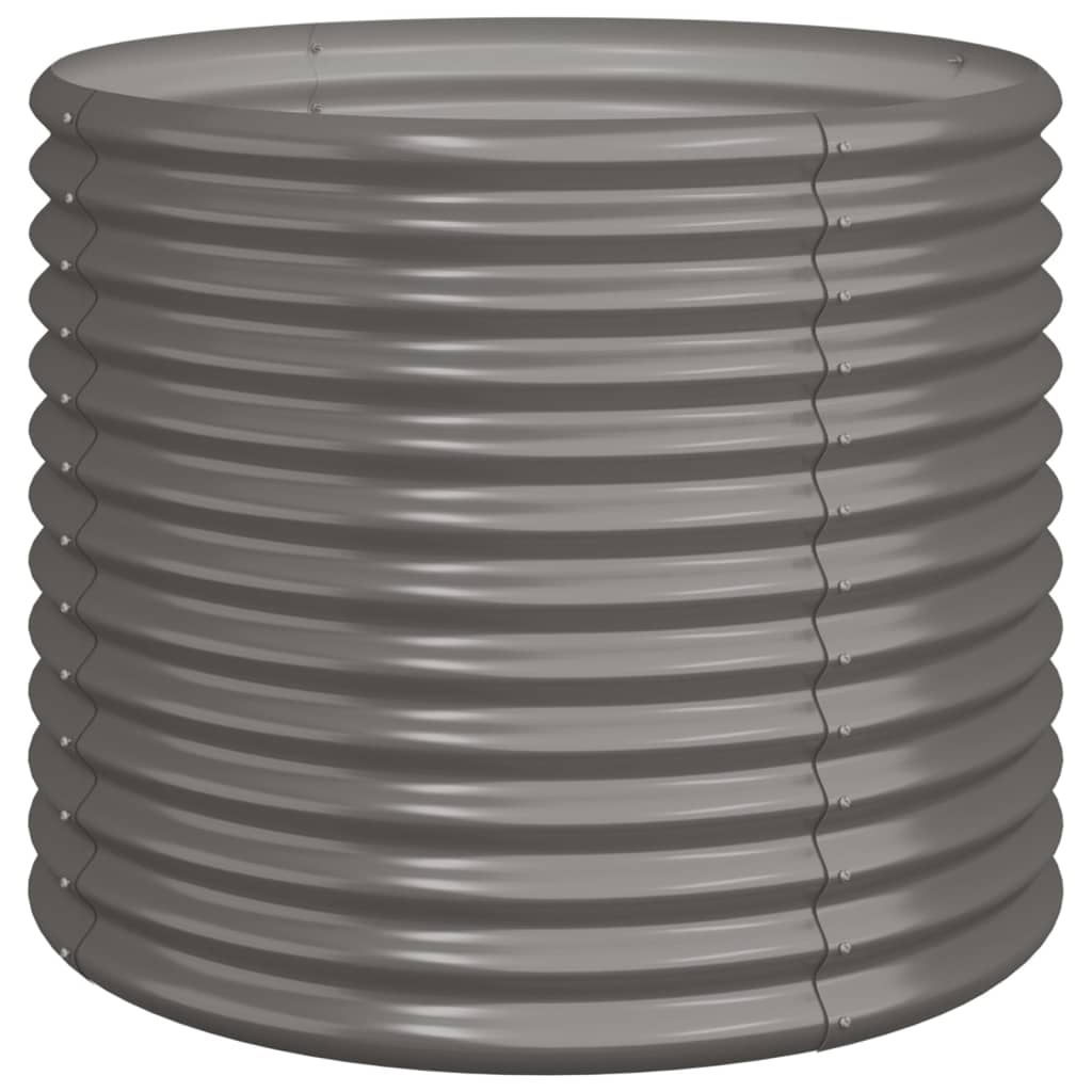 Jardinera De Acero Galvanizado Gris 80x80x68 Cm_0