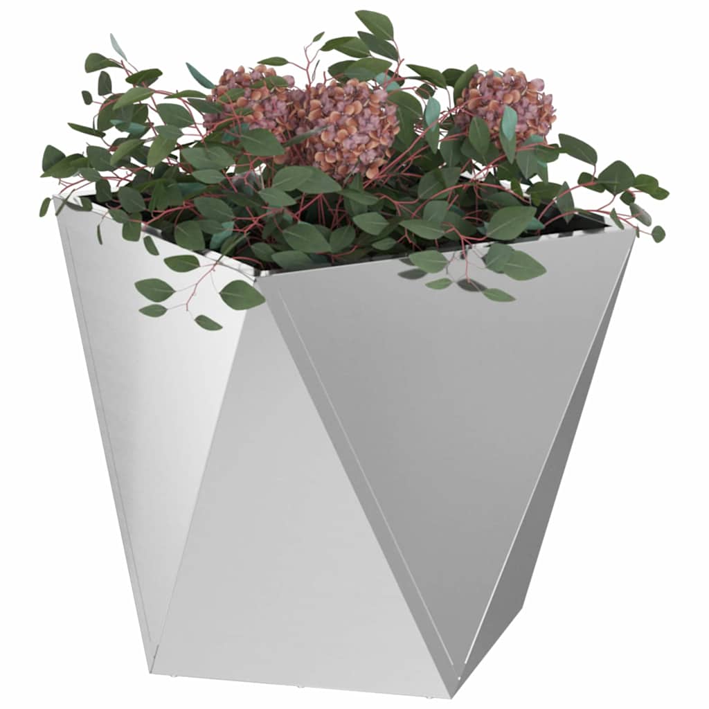 Jardinera Plateado 40 X 40 X 40 Cm Acero Galvanizado_2