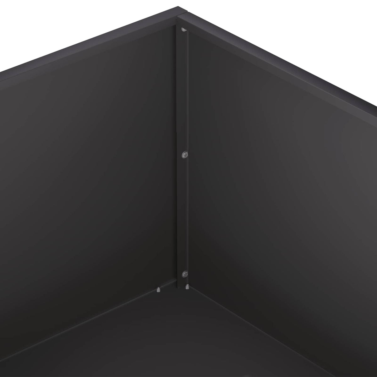 Macetero De Jardín Negro 40 X 40 X 20 Cm Acero Laminado En Frío_4