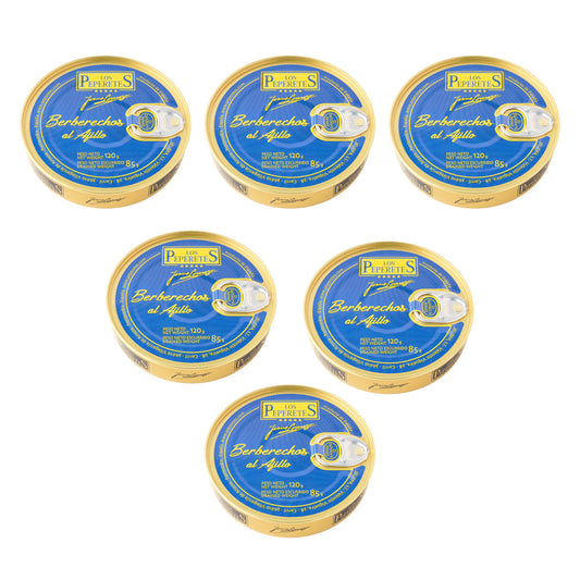 Pack 6x Berberechos al Ajillo Los peperetes 120 g