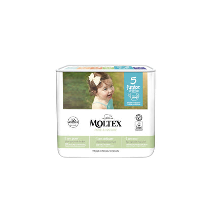 Pañales Moltex Pure &amp; Nature T5 (13-18 kg), 44 Uds