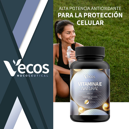 Vitamina E Natural 400 Ui Vecos | Protección Celular Y Antioxidante | D-alfa Tocoferol_1
