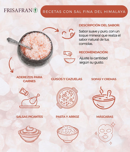 Sal Rosa Del Himalaya Fina - Calidad Y Sabor | Frisafran 100 G_4