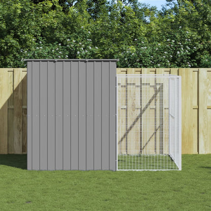 Caseta Perros Corral Acero Galvanizado Gris Claro 214x253x181cm_1