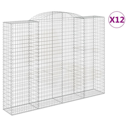 Cestas De Gaviones 12 Uds Forma De Arco Hierro 300x50x220/240cm_0