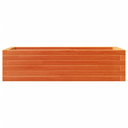 Jardinera De Madera Maciza Pino Marrón Cera 90x40x23 Cm_4