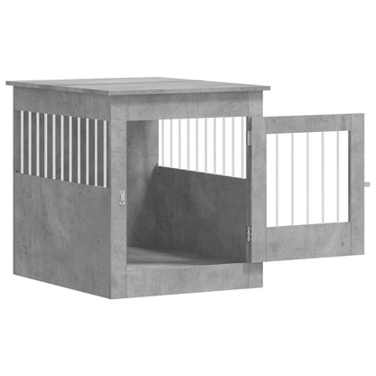 Jaula Para Perros Madera Ingeniería Gris Hormigón 64,5x80x71 Cm_5